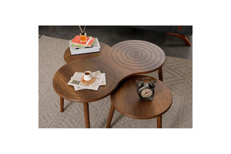 Zalvar Sarjapöytä 100 cm - Hiekka - Huonekalut - Pöytä & ruokailuryhmä - Apupöytä & sivupöytä - Sarjapöytä