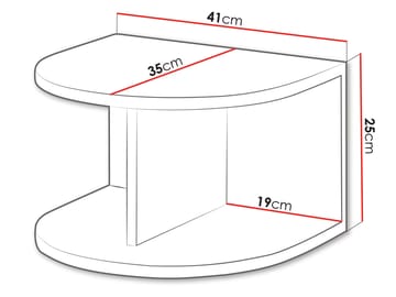 Zarek-yöpöytä 41 cm - beige - Huonekalut - Pöytä & ruokailuryhmä - Apupöytä & sivupöytä - Yöpöytä