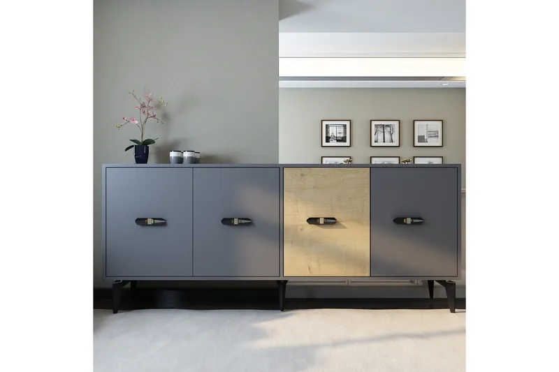 Zaven Konsolipöytä 180 cm - Antrasiitti - Huonekalut - Pöytä & ruokailuryhmä - Apupöytä & sivupöytä - Konsolipöytä