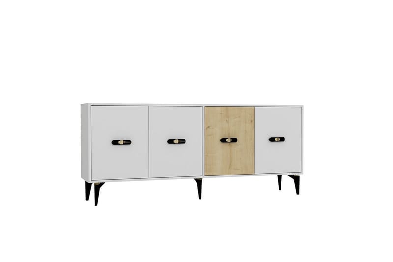 Zaven Konsolipöytä 180 cm - Valkoinen/Tammi - Huonekalut - Pöytä & ruokailuryhmä - Apupöytä & sivupöytä - Konsolipöytä