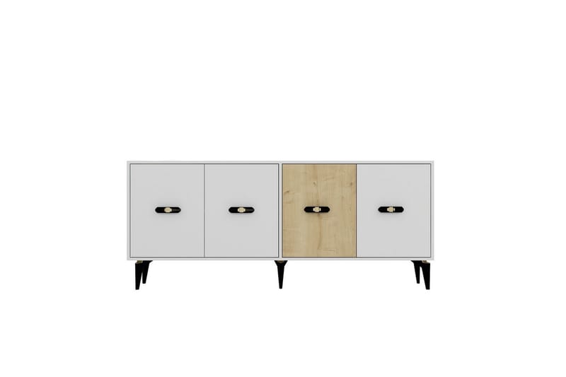 Zaven Konsolipöytä 180 cm - Valkoinen/Tammi - Huonekalut - Pöytä & ruokailuryhmä - Apupöytä & sivupöytä - Konsolipöytä