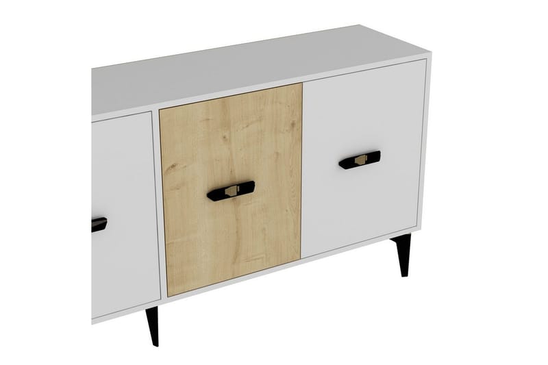 Zaven Konsolipöytä 180 cm - Valkoinen/Tammi - Huonekalut - Pöytä & ruokailuryhmä - Apupöytä & sivupöytä - Konsolipöytä