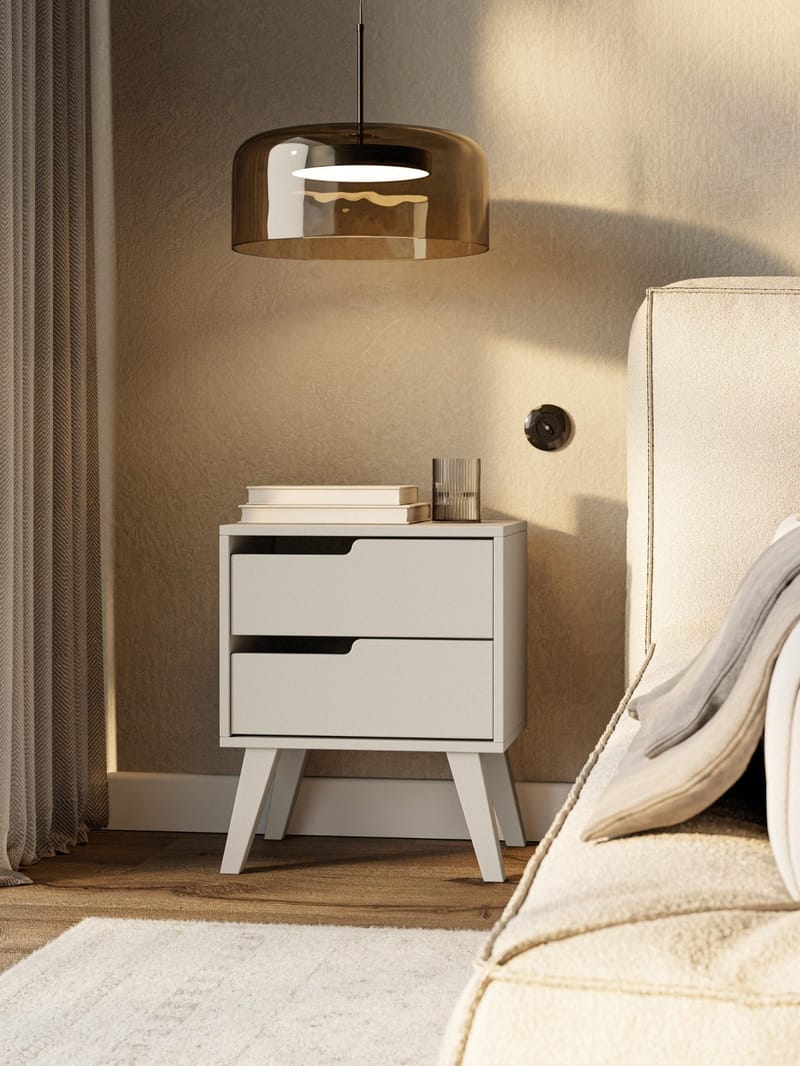 Zelto Yöpöytä 45 cm Vasen - Kashmir (vaalea beige) - Huonekalut - Pöytä & ruokailuryhmä - Apupöytä & sivupöytä - Yöpöytä