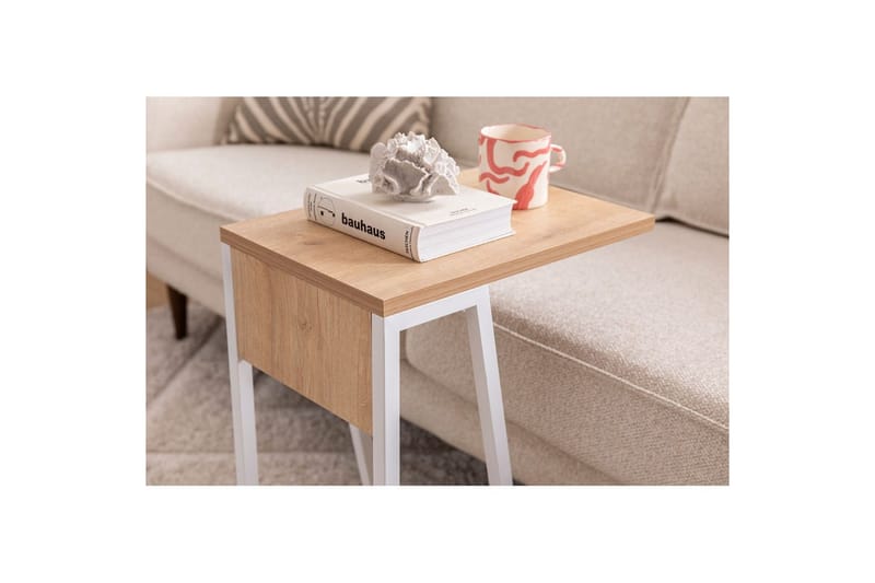 Zeric Sivupöytä 30 cm - Sininen/Valkoinen - Huonekalut - Pöytä & ruokailuryhmä - Apupöytä & sivupöytä - Tarjotinpöytä & pikkupöytä