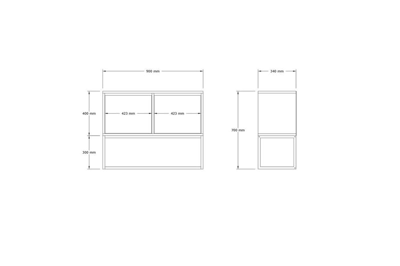 Zermat Konsolipöytä 90 cm - Valkoinen - Huonekalut - Pöytä & ruokailuryhmä - Apupöytä & sivupöytä - Konsolipöytä