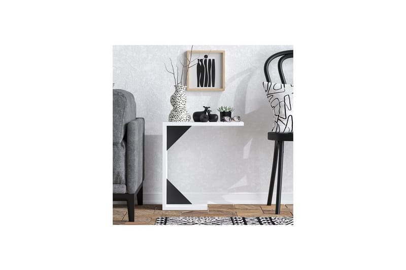 Zoey Sivupöytä 40 cm - Musta/Valkoinen - Huonekalut - Pöytä & ruokailuryhmä - Apupöytä & sivupöytä - Tarjotinpöytä & pikkupöytä