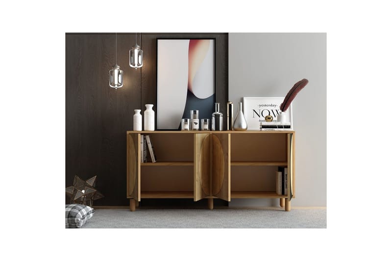 Zyric Konsolipöytä 150 cm - Tammi - Huonekalut - Pöytä & ruokailuryhmä - Apupöytä & sivupöytä - Konsolipöytä