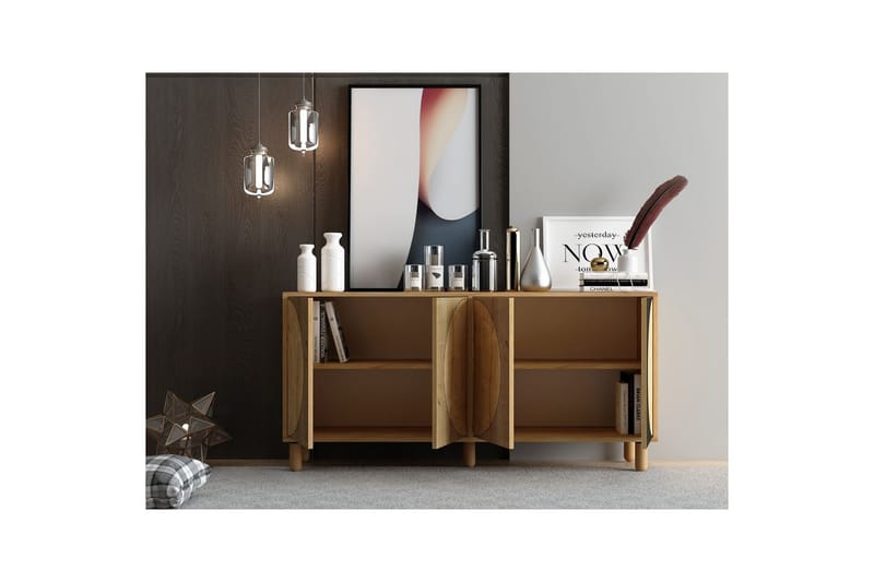 Zyric Konsolipöytä 150 cm - Tammi - Huonekalut - Pöytä & ruokailuryhmä - Apupöytä & sivupöytä - Konsolipöytä