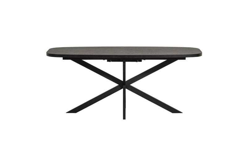 Arros suuri jatkettava suorakulmainen ruokapöytä 220 cm tummalla puun- ja metallinäköisellä ulkonäöllä - Musta - Huonekalut - Pöytä & ruokailuryhmä - Ruokapöydät & keittiön pöydät