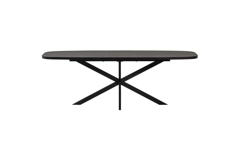 Arros suuri jatkettava suorakulmainen ruokapöytä 220 cm tummalla puun- ja metallinäköisellä ulkonäöllä - Musta - Huonekalut - Pöytä & ruokailuryhmä - Ruokapöydät & keittiön pöydät
