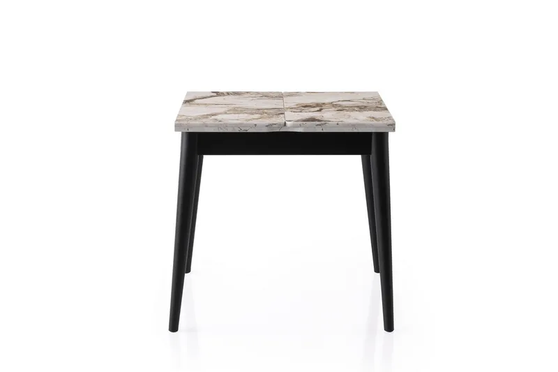 Asillo Ruokapöytä 80 cm Neliö, Valkoinen Marmori