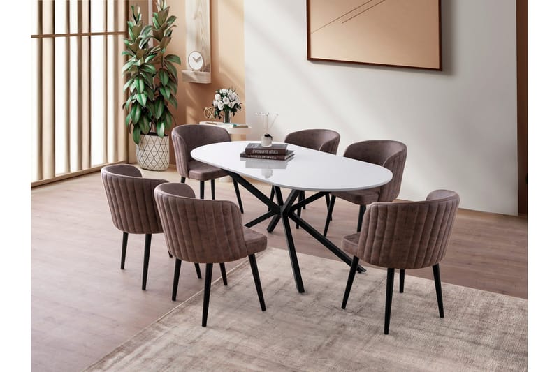 Aura Ruokapöytä 180 cm Suorakulmainen - Ruskea - Huonekalut - Pöytä & ruokailuryhmä - Ruokapöydät & keittiön pöydät