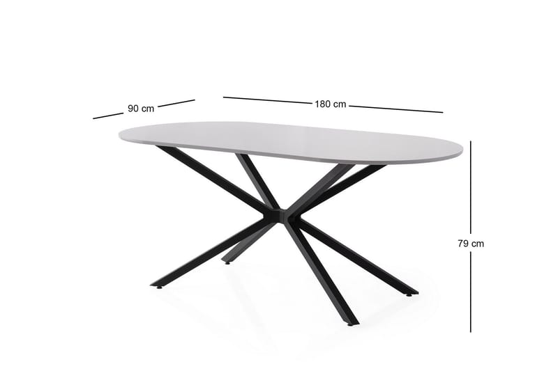 Aura Ruokapöytä 180 cm Suorakulmainen - Vaaleanharmaa - Huonekalut - Pöytä & ruokailuryhmä - Ruokapöydät & keittiön pöydät