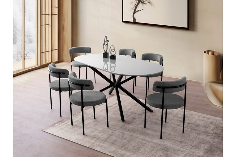 Aura Ruokapöytä 180 cm Suorakulmainen - Vaaleanharmaa - Huonekalut - Pöytä & ruokailuryhmä - Ruokapöydät & keittiön pöydät