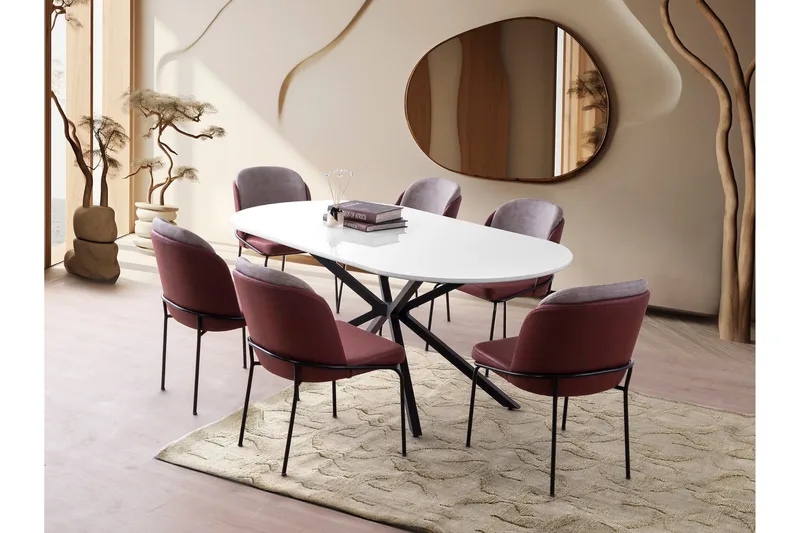 Aura Ruokapöytä 180 cm Suorakulmainen - Valkoinen - Huonekalut - Pöytä & ruokailuryhmä - Ruokapöydät & keittiön pöydät