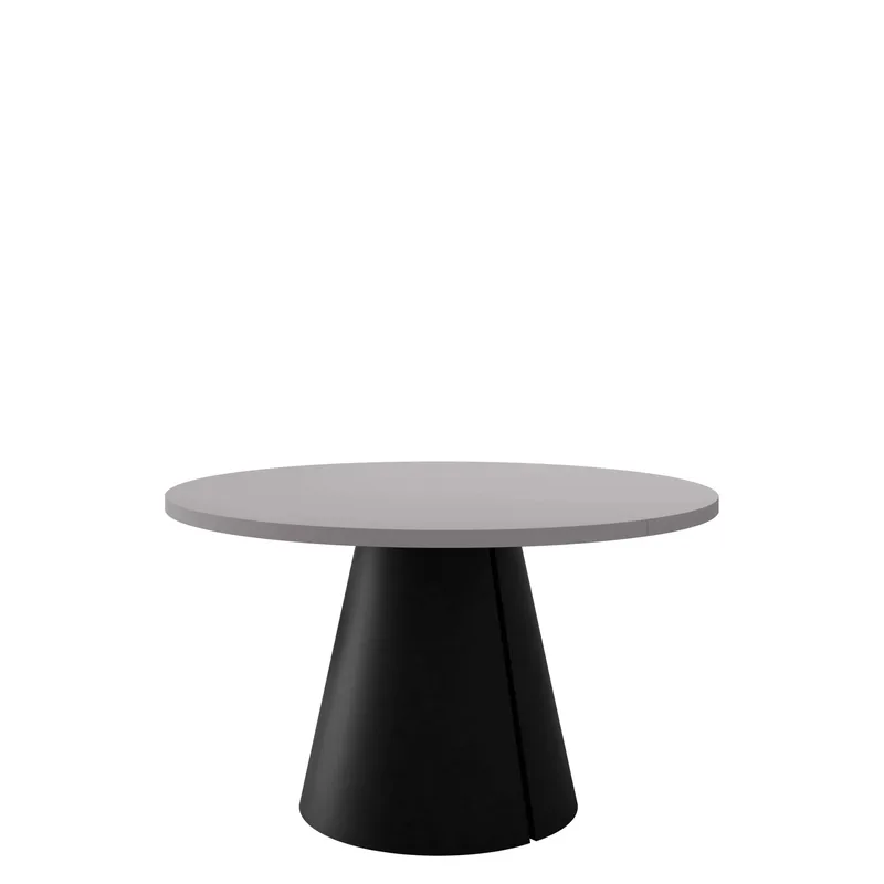 Aurion Pyöreä jatkettava ruokapöytä 120-196 cm - musta, harmaa - Huonekalut - Pöytä & ruokailuryhmä - Ruokapöydät & keittiön pöydät