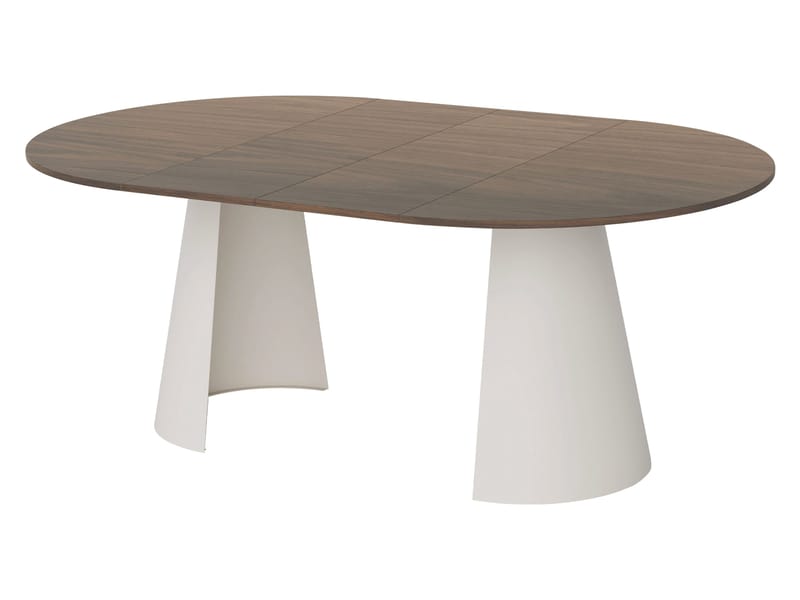 Aurion Pyöreä jatkettava ruokapöytä 100-174 cm - musta marmori - Huonekalut - Pöytä & ruokailuryhmä - Ruokapöydät & keittiön pöydät