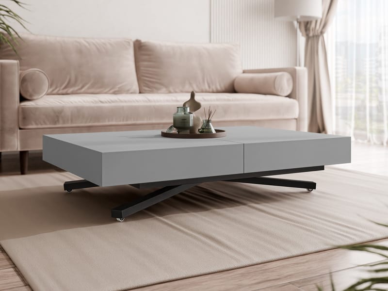 Avendi jatkettava sohvapöytä 200 cm - musta, harmaa - Huonekalut - Pöytä & ruokailuryhmä - Sohvapöytä