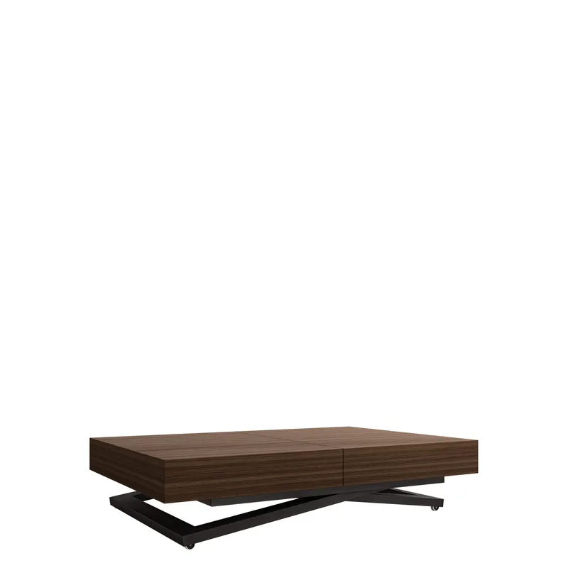 Avendi jatkettava sohvapöytä 200 cm, musta, ruskea