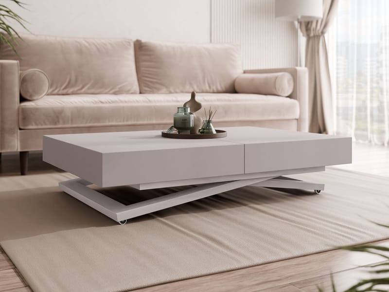 Avendi sohvapöytä 120 cm - Hopea, beige - Huonekalut - Pöytä & ruokailuryhmä - Sohvapöytä