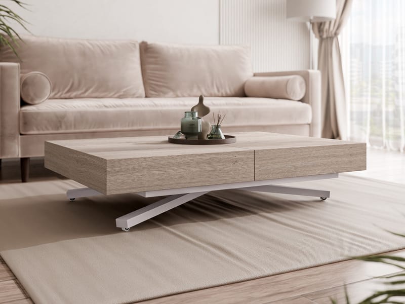 Avendi sohvapöytä 120 cm - Hopea, vaaleanruskea - Huonekalut - Pöytä & ruokailuryhmä - Sohvapöytä