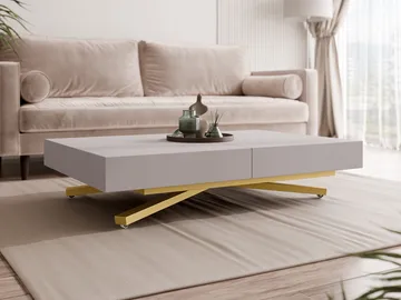 Avendi sohvapöytä 120 cm - Kulta/beige - Huonekalut - Pöytä & ruokailuryhmä - Sohvapöytä