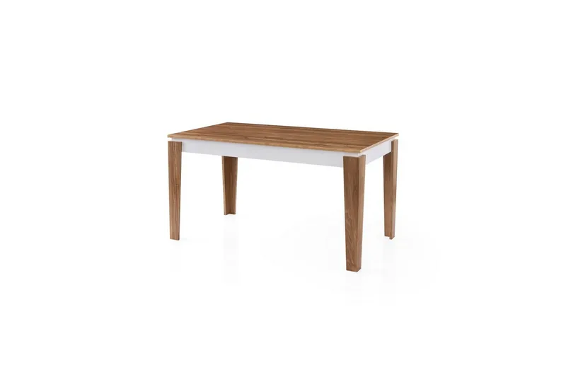 Azoula Ruokapöytä 140 cm Suorakulmainen, Pähkinä/Valkoinen