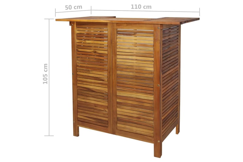 Baaripöytä 110x50x105 cm akaasiapuu - Ruskea - Huonekalut - Pöytä & ruokailuryhmä - Baaripöytä