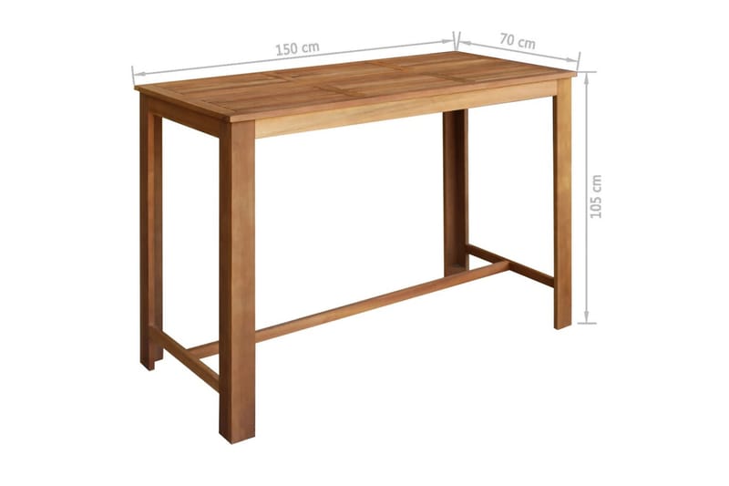 Baaripöytä akaasiapuu 150x70x105 cm - Ruskea - Huonekalut - Pöytä & ruokailuryhmä - Baaripöytä
