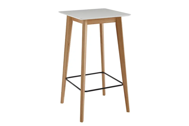 Baaripöytä Clanton 60 cm, Valkoinen/Luonnonväri