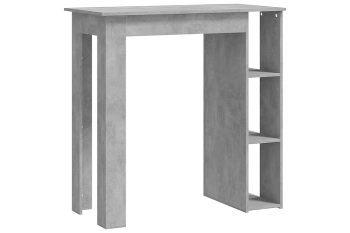 Baaripöytä hyllyllä betoninharmaa 102x50x103,5 cm lastulevy - Harmaa - Baaripöytä