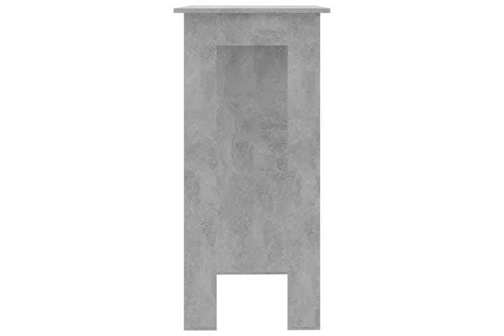 Baaripöytä hyllyllä betoninharmaa 102x50x103,5 cm lastulevy - Harmaa - Baaripöytä