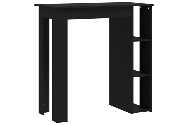 Baaripöytä hyllyllä musta 102x50x103,5 cm lastulevy - Musta - Huonekalut - Pöytä & ruokailuryhmä - Baaripöytä