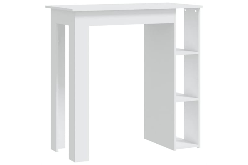 Baaripöytä hyllyllä valkoinen 102x50x103,5 cm lastulevy - Valkoinen - Huonekalut - Pöytä & ruokailuryhmä - Baaripöytä