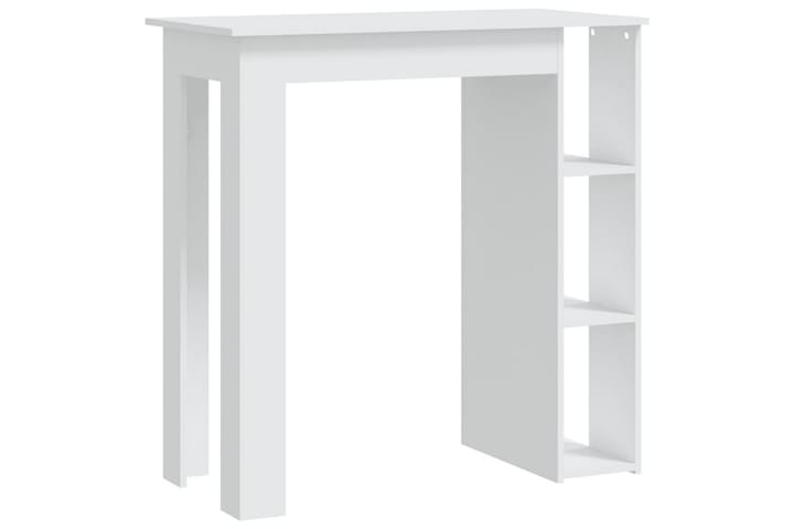 Baaripöytä hyllyllä valkoinen 102x50x103,5 cm lastulevy - Valkoinen - Baaripöytä