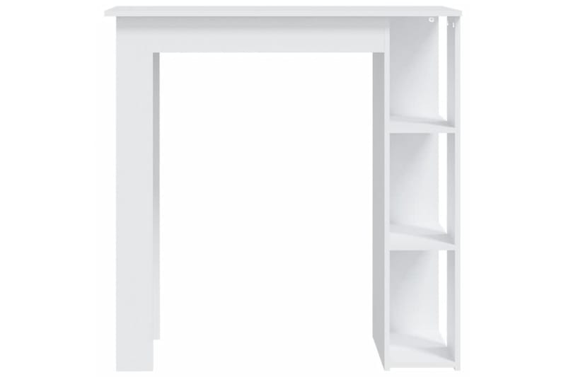 Baaripöytä hyllyllä valkoinen 102x50x103,5 cm lastulevy - Valkoinen - Huonekalut - Pöytä & ruokailuryhmä - Baaripöytä