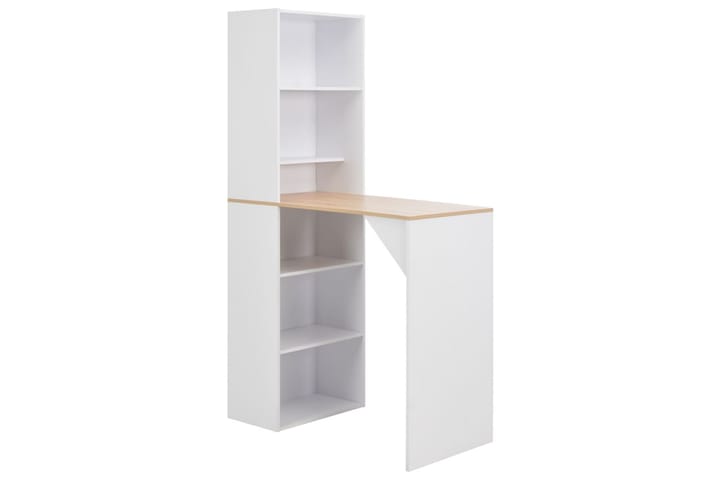 Baaripöytä kaapilla valkoinen 115x59x200 cm - Valkoinen - Baaripöytä