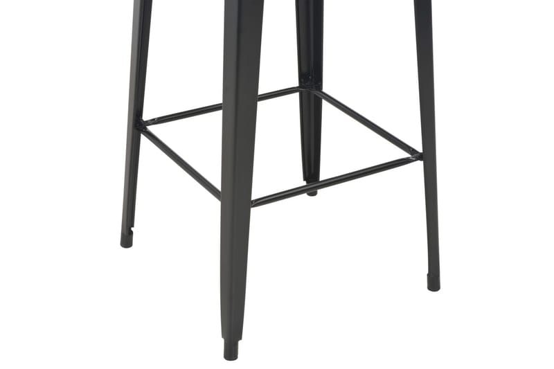 Baaripöytä mänty teräs 60x60x108 cm musta - Musta - Huonekalut - Pöytä & ruokailuryhmä - Baaripöytä