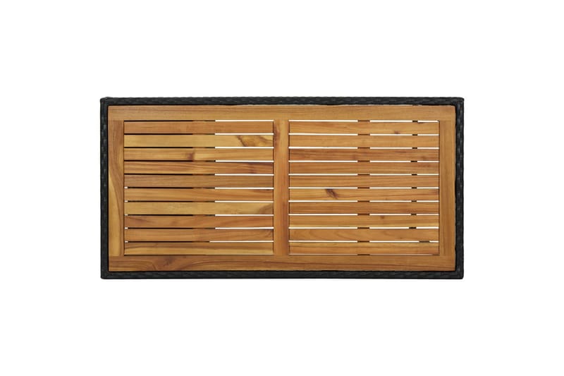 Baaripöytä säilytystelineellä 120x60x110 cm polyrottinki - Musta - Huonekalut - Pöytä & ruokailuryhmä - Baaripöytä
