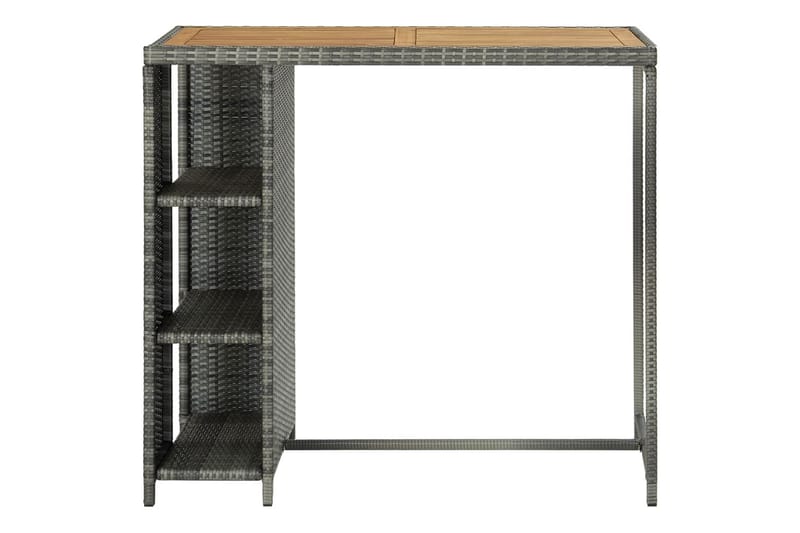 Baaripöytä säilytystelineellä harmaa 120x60x110 cm - Harmaa - Huonekalut - Pöytä & ruokailuryhmä - Baaripöytä