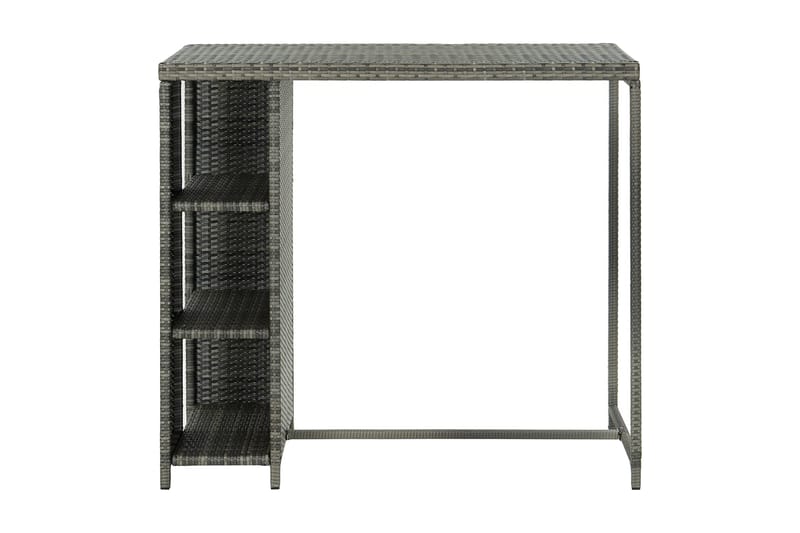 Baaripöytä säilytystelineellä harmaa 120x60x110 cm - Harmaa - Huonekalut - Pöytä & ruokailuryhmä - Baaripöytä