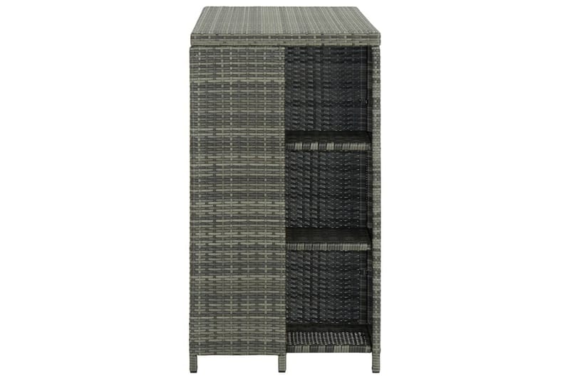 Baaripöytä säilytystelineellä harmaa 120x60x110 cm - Harmaa - Huonekalut - Pöytä & ruokailuryhmä - Baaripöytä