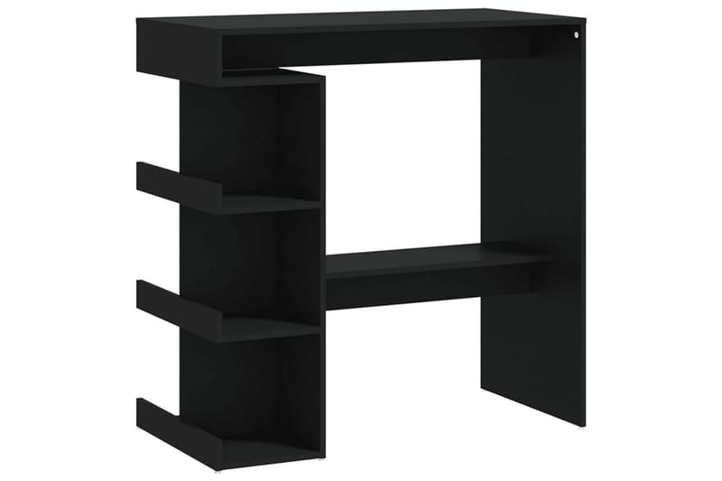 Baaripöytä säilytystelineellä musta 100x50x101,5 cm lastulev - Musta - Huonekalut - Pöytä & ruokailuryhmä - Baaripöytä