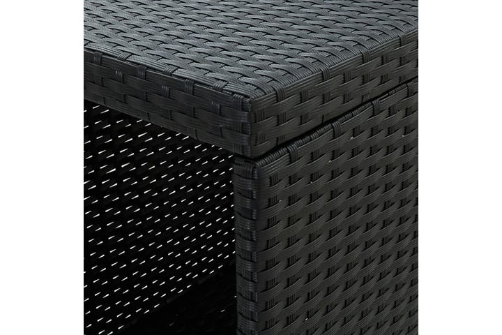 Baaripöytä säilytystelineellä musta 120x60x110 cm - Musta - Baaripöytä