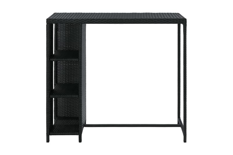 Baaripöytä säilytystelineellä musta 120x60x110 cm - Musta - Huonekalut - Pöytä & ruokailuryhmä - Baaripöytä