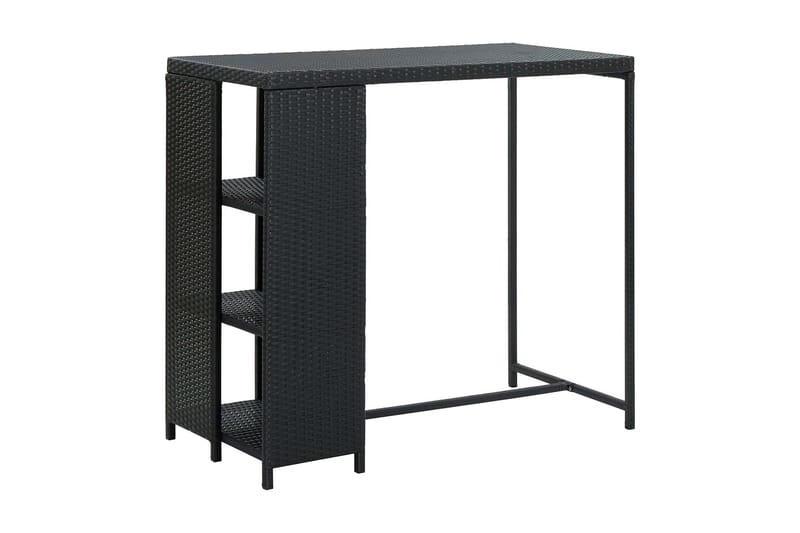 Baaripöytä säilytystelineellä musta 120x60x110 cm - Musta - Huonekalut - Pöytä & ruokailuryhmä - Baaripöytä