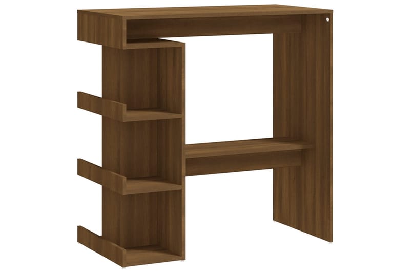 Baaripöytä säilytystelineellä ruskea tammi 100x50x101,5 cm l - Ruskea - Huonekalut - Pöytä & ruokailuryhmä - Baaripöytä