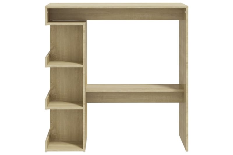 Baaripöytä säilytystelineellä tammi 100x50x101,5 cm lastulev - Ruskea - Huonekalut - Pöytä & ruokailuryhmä - Baaripöytä