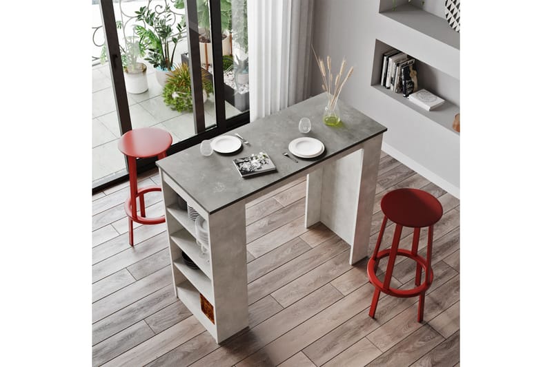 Baaripöytä Speearndam 120 cm - Harmaa/Luonnonväri - Huonekalut - Pöytä & ruokailuryhmä - Baaripöytä