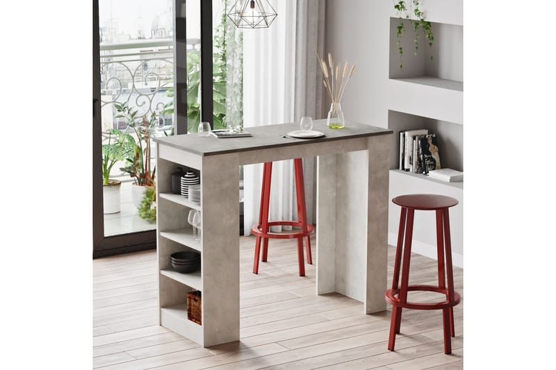 Baaripöytä Speearndam 120 cm - Harmaa/Luonnonväri - Huonekalut - Pöytä & ruokailuryhmä - Baaripöytä